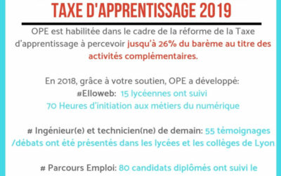 Taxe d’apprentissage 2019: Soutenez OPE!