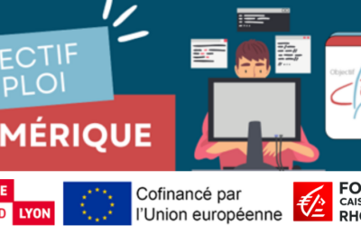 Le projet OEN-Objectif Emploi Numérique est co-financé par le Fond de Transition Juste et la Métropole de Lyon